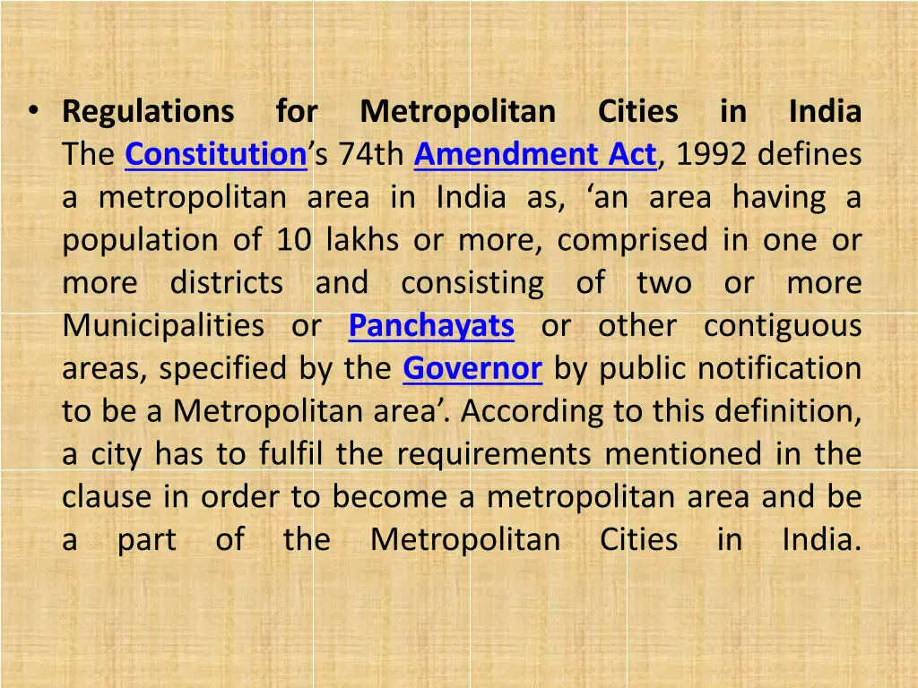 regulations the constitution s 74th amendment