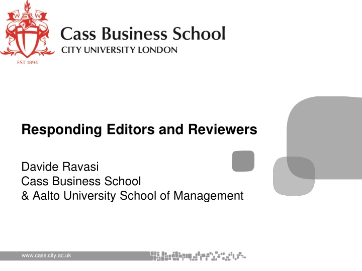 responding editors and reviewers