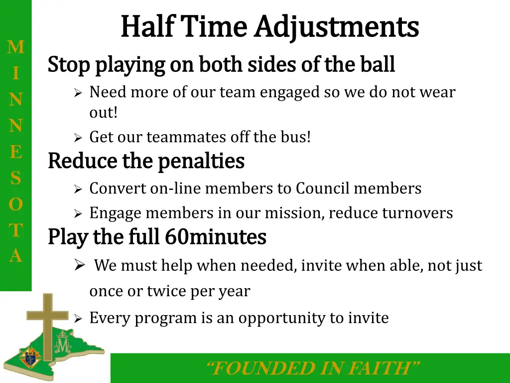 half time adjustments half time adjustments stop