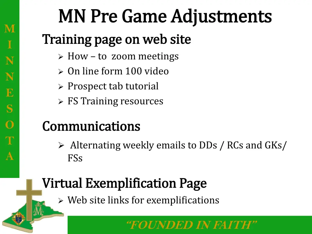 mn pre game adjustments mn pre game adjustments