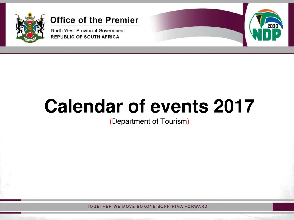 calendar of events 2017 department of tourism