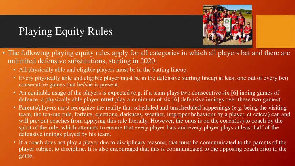 playing equity rules