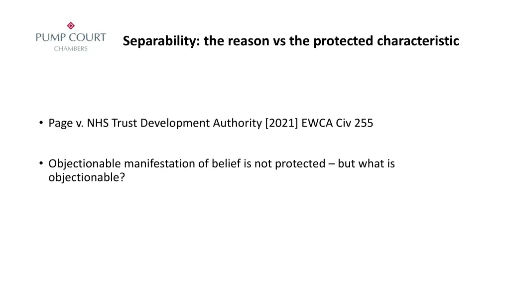 separability the reason vs the protected