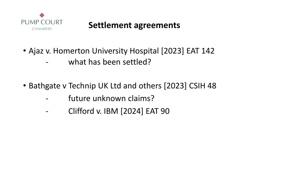 settlement agreements