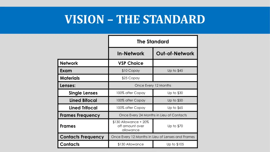 vision the standard