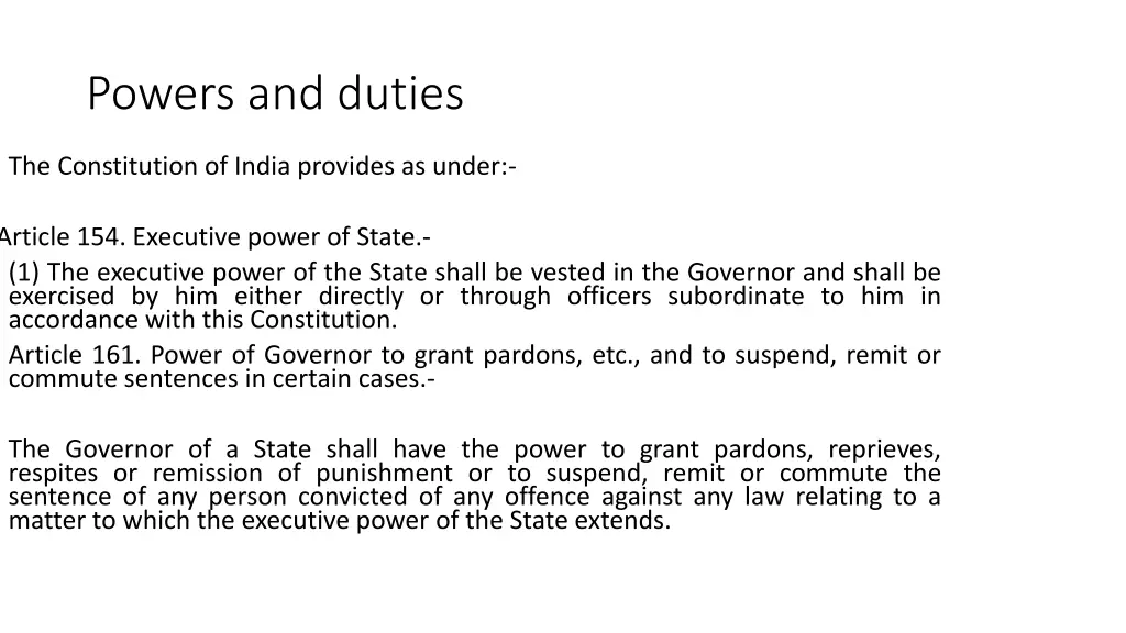 powers and duties