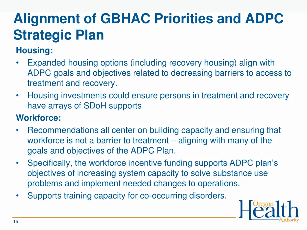 alignment of gbhac priorities and adpc strategic 1