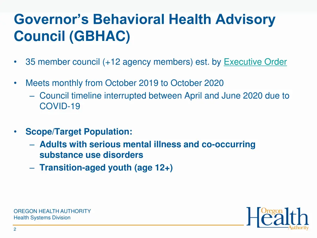 governor s behavioral health advisory council 1