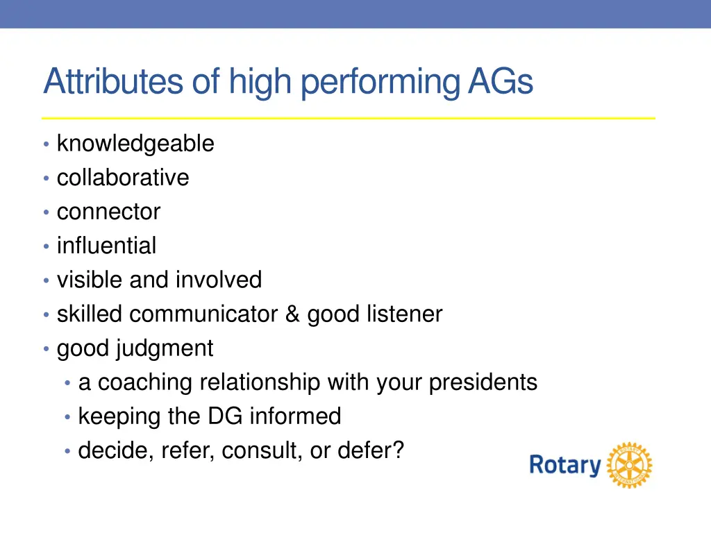 attributes of high performing ags