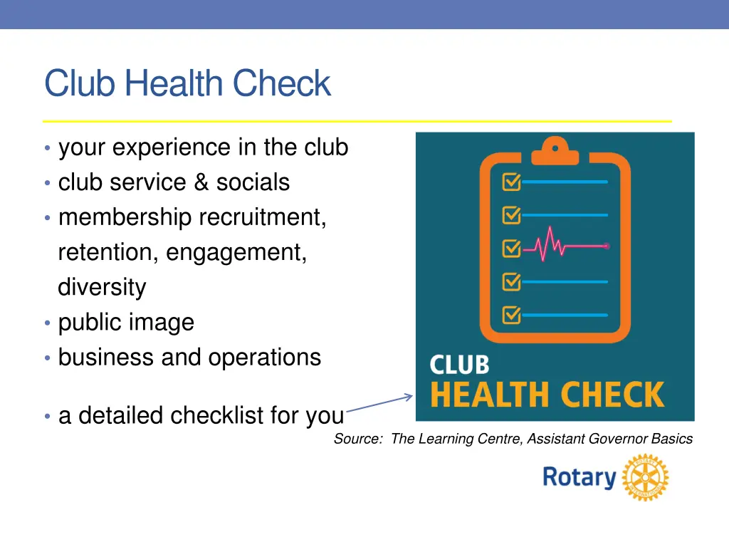 club health check