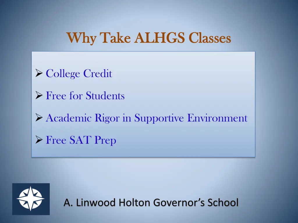 why take alhgs classes why take alhgs classes 1