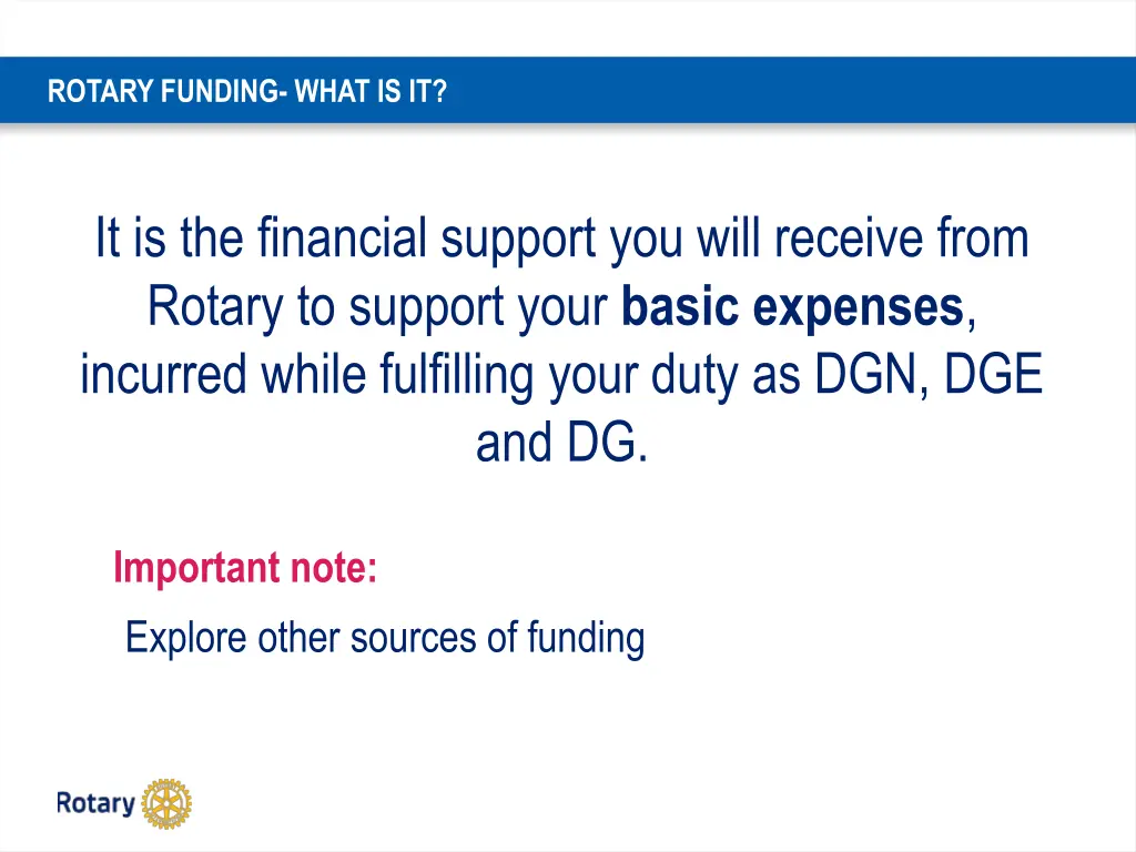 rotary funding what is it