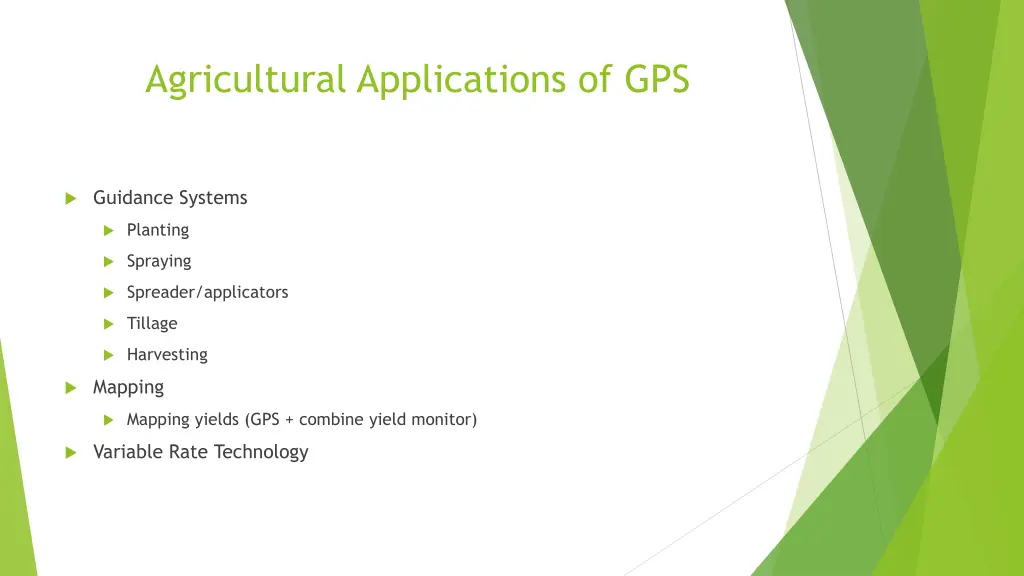 agricultural applications of gps