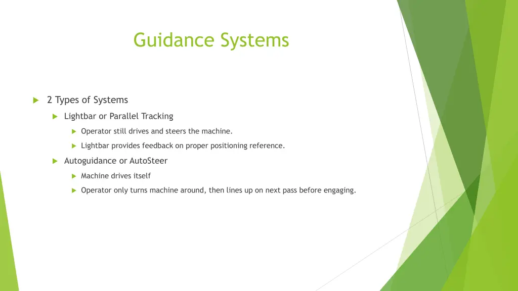 guidance systems