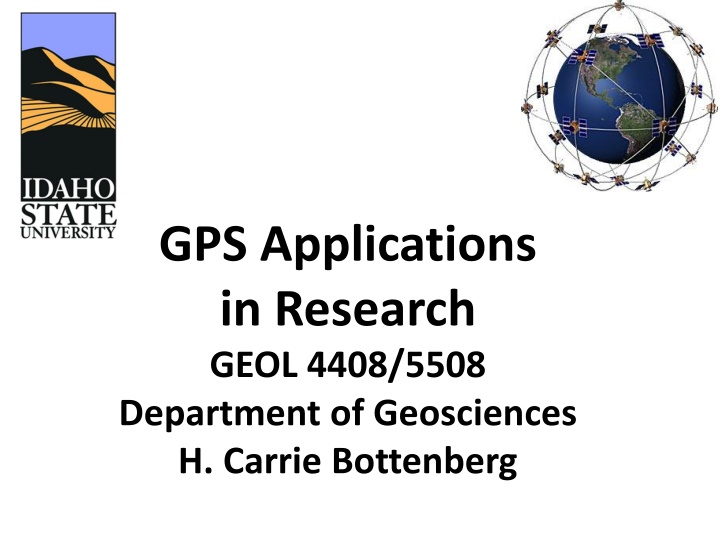 gps applications in research geol 4408 5508