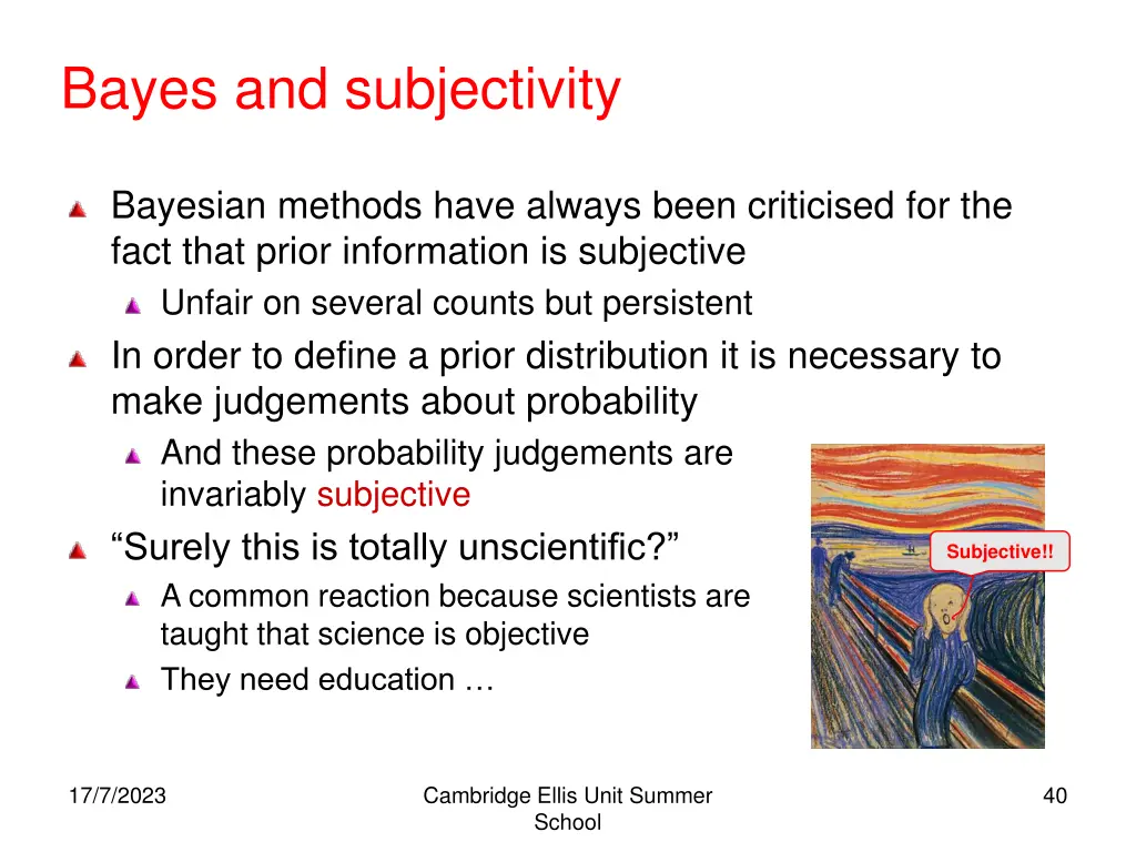 bayes and subjectivity