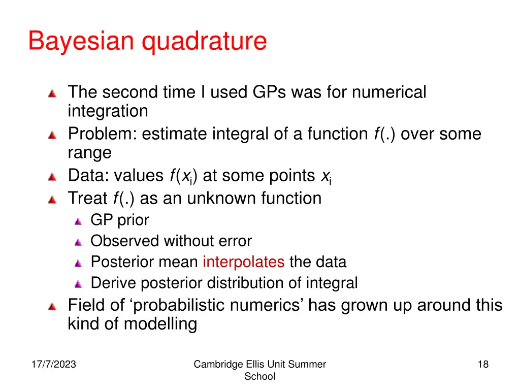 bayesian quadrature