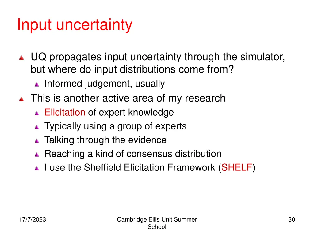 input uncertainty