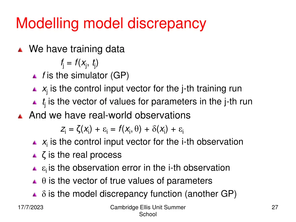 modelling model discrepancy