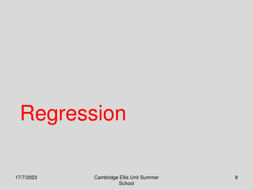 regression