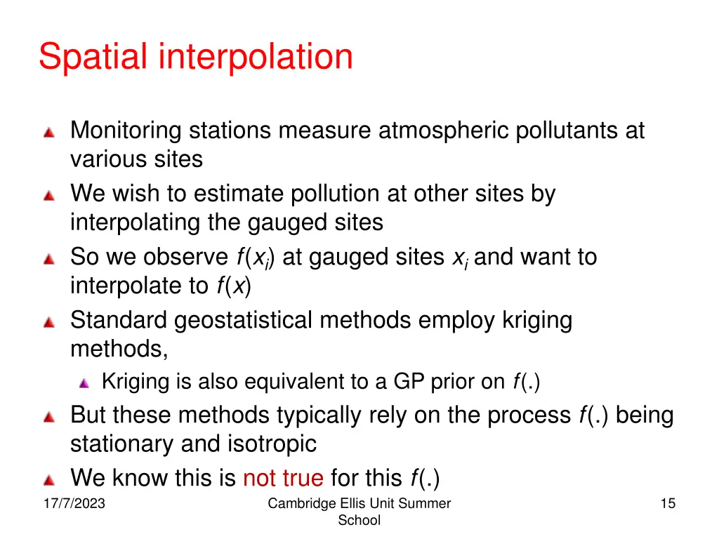 spatial interpolation