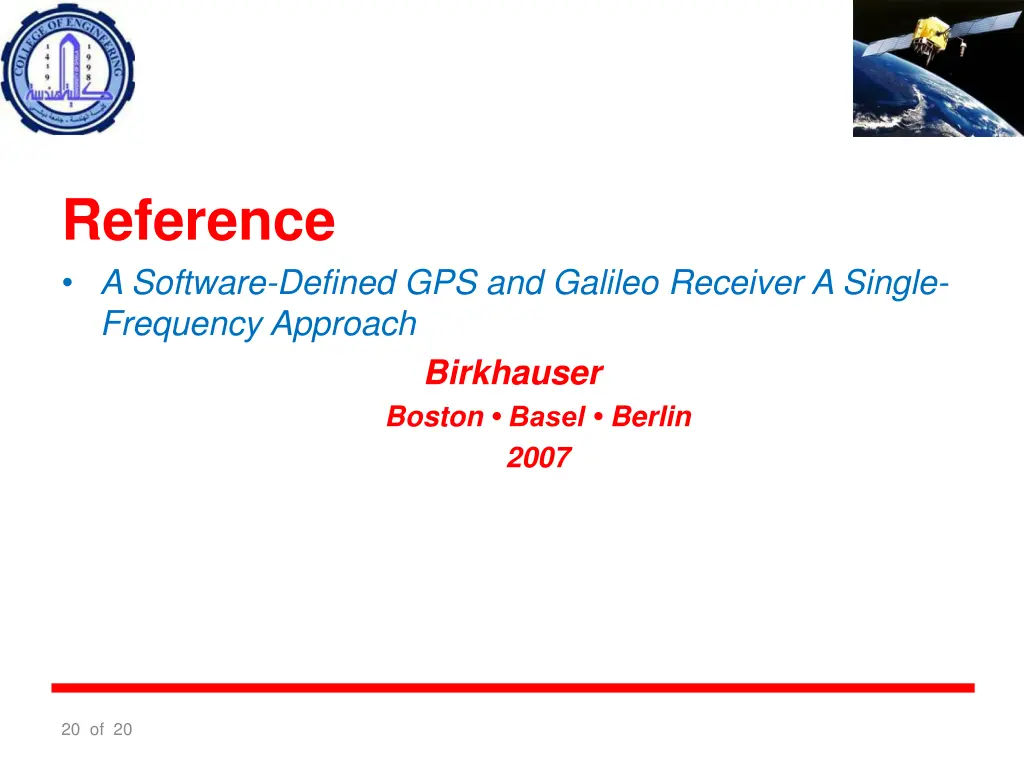 reference a software defined gps and galileo