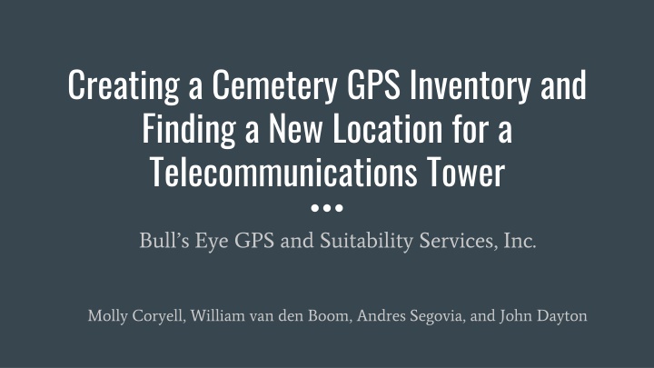 creating a cemetery gps inventory and finding