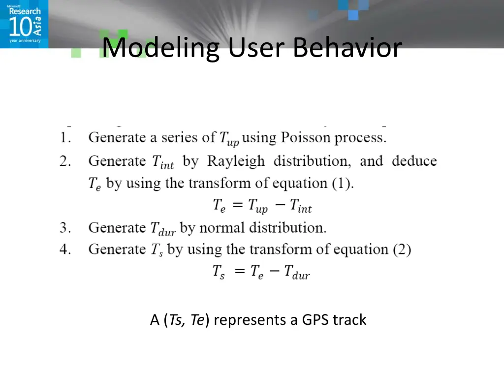 modeling user behavior 2