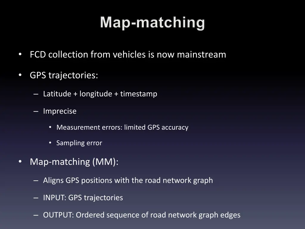 map matching