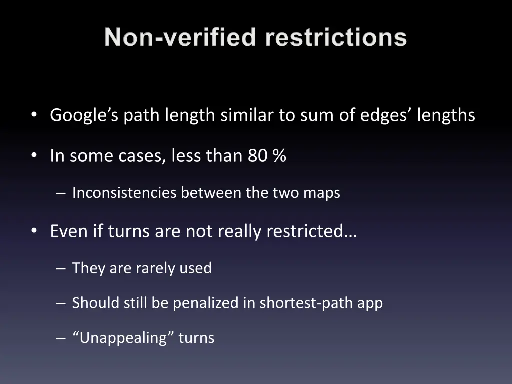 non verified restrictions