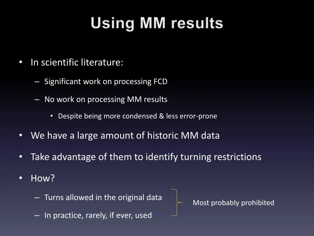 using mm results