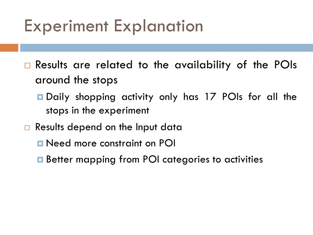 experiment explanation