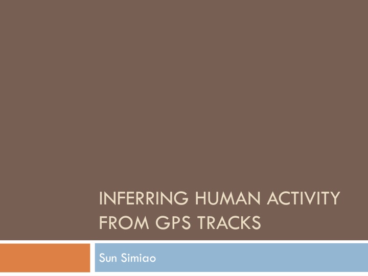 inferring human activity from gps tracks