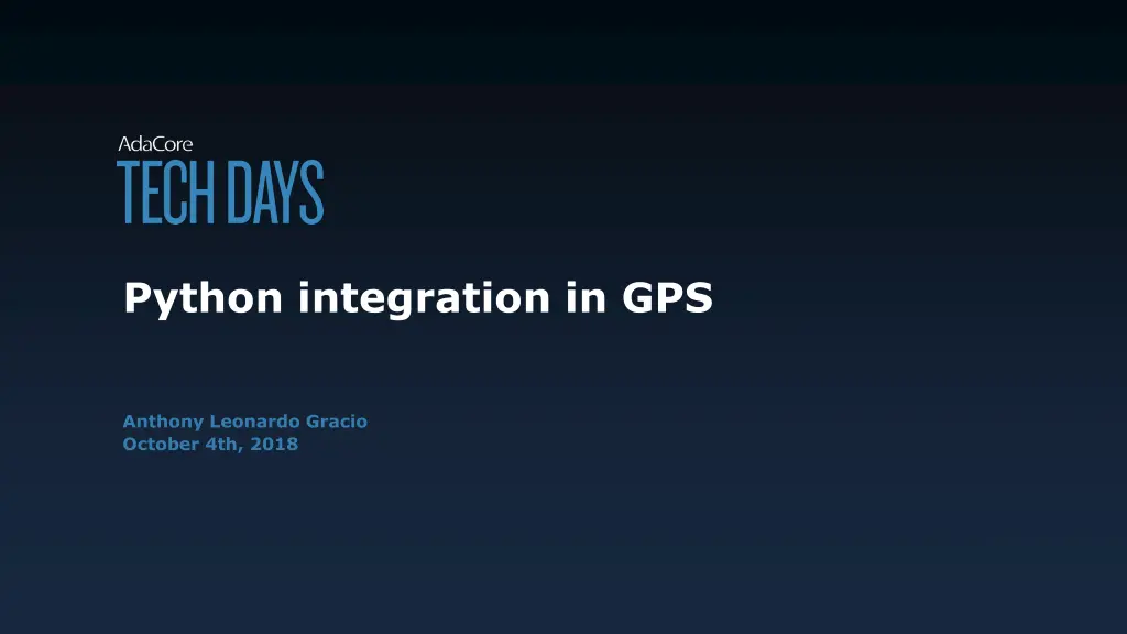 python integration in gps