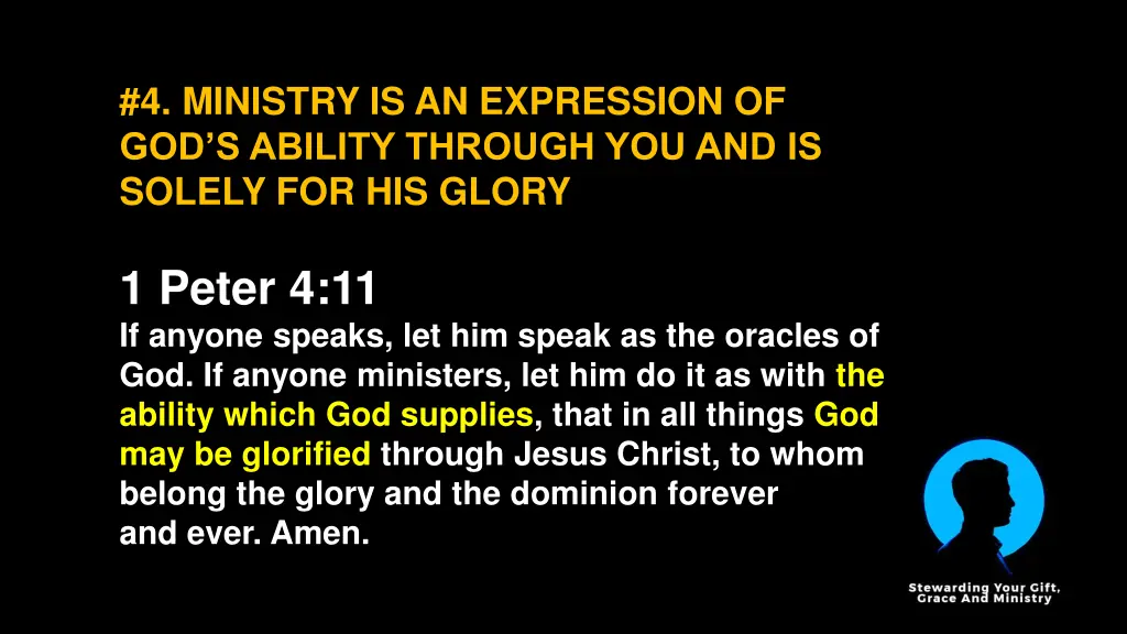 4 ministry is an expression of god s ability