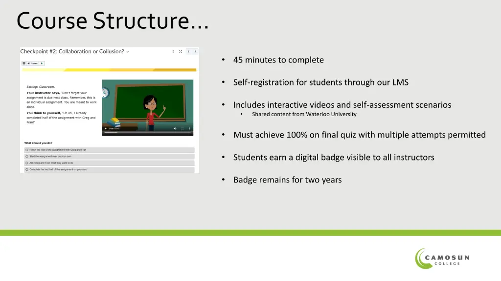 course structure