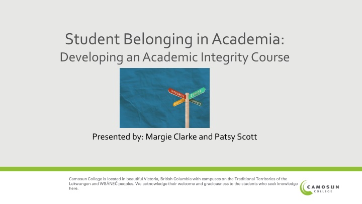 student belonging inacademia developing