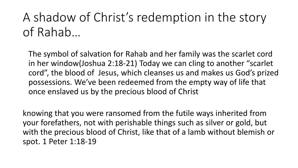 a shadow of christ s redemption in the story