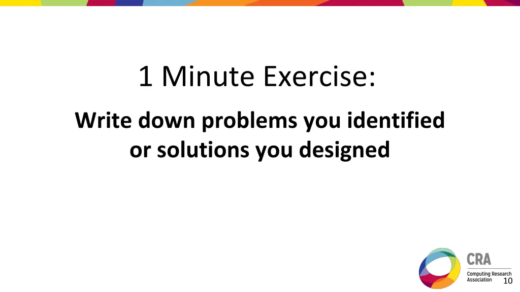 1 minute exercise