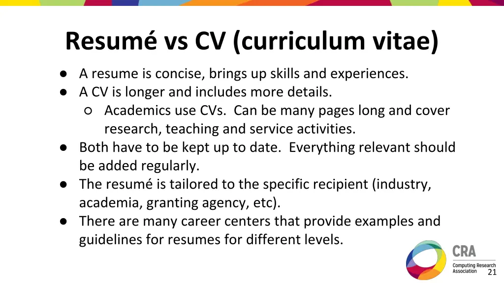 resum vs cv curriculum vitae