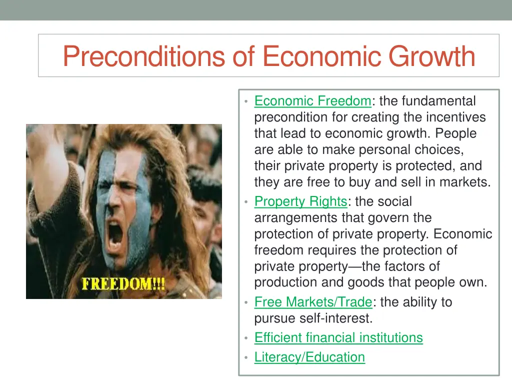 preconditions of economic growth