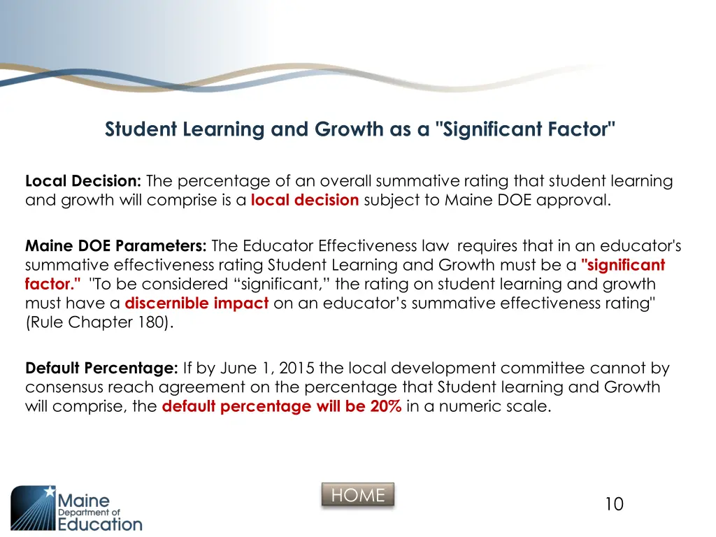 student learning and growth as a significant