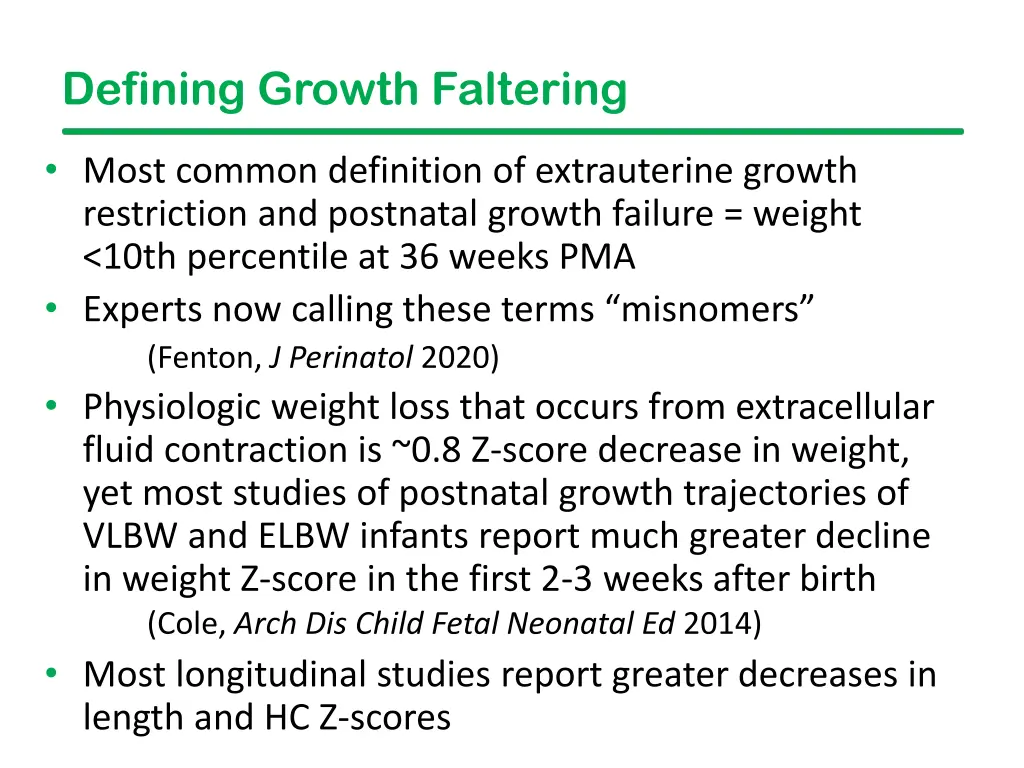 defining growth faltering