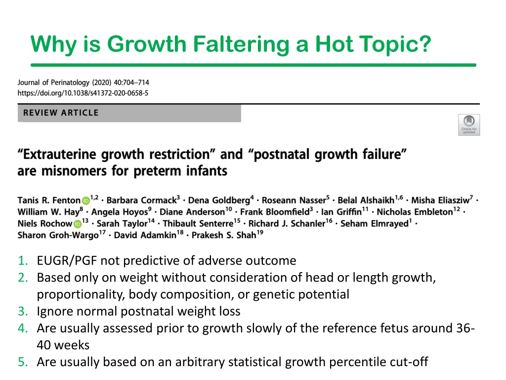 why is growth faltering a hot topic