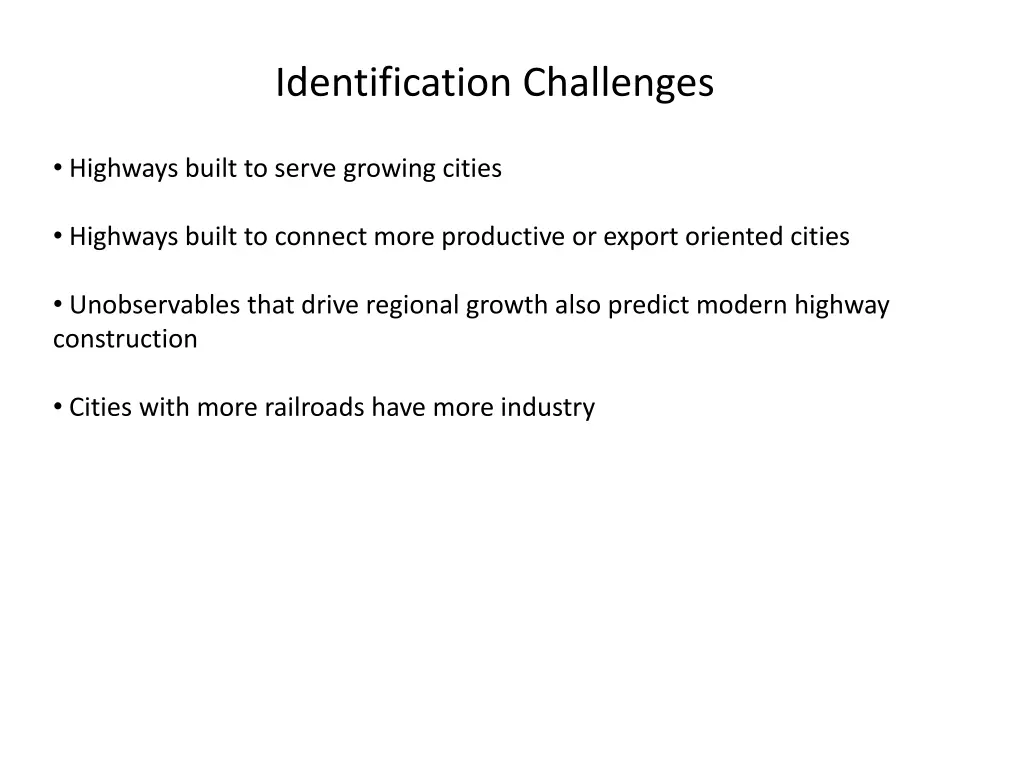 identification challenges