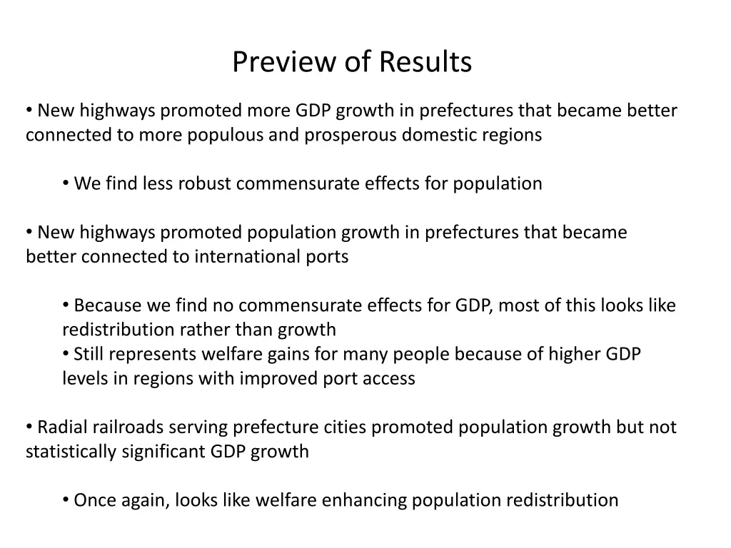 preview of results