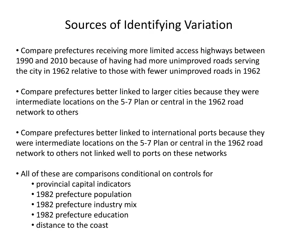 sources of identifying variation