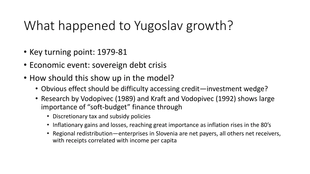 what happened to yugoslav growth