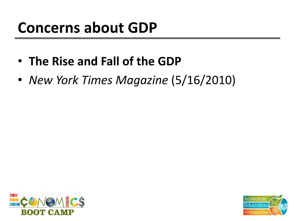 concerns about gdp