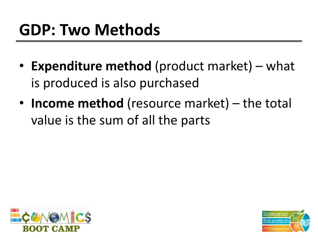 gdp two methods